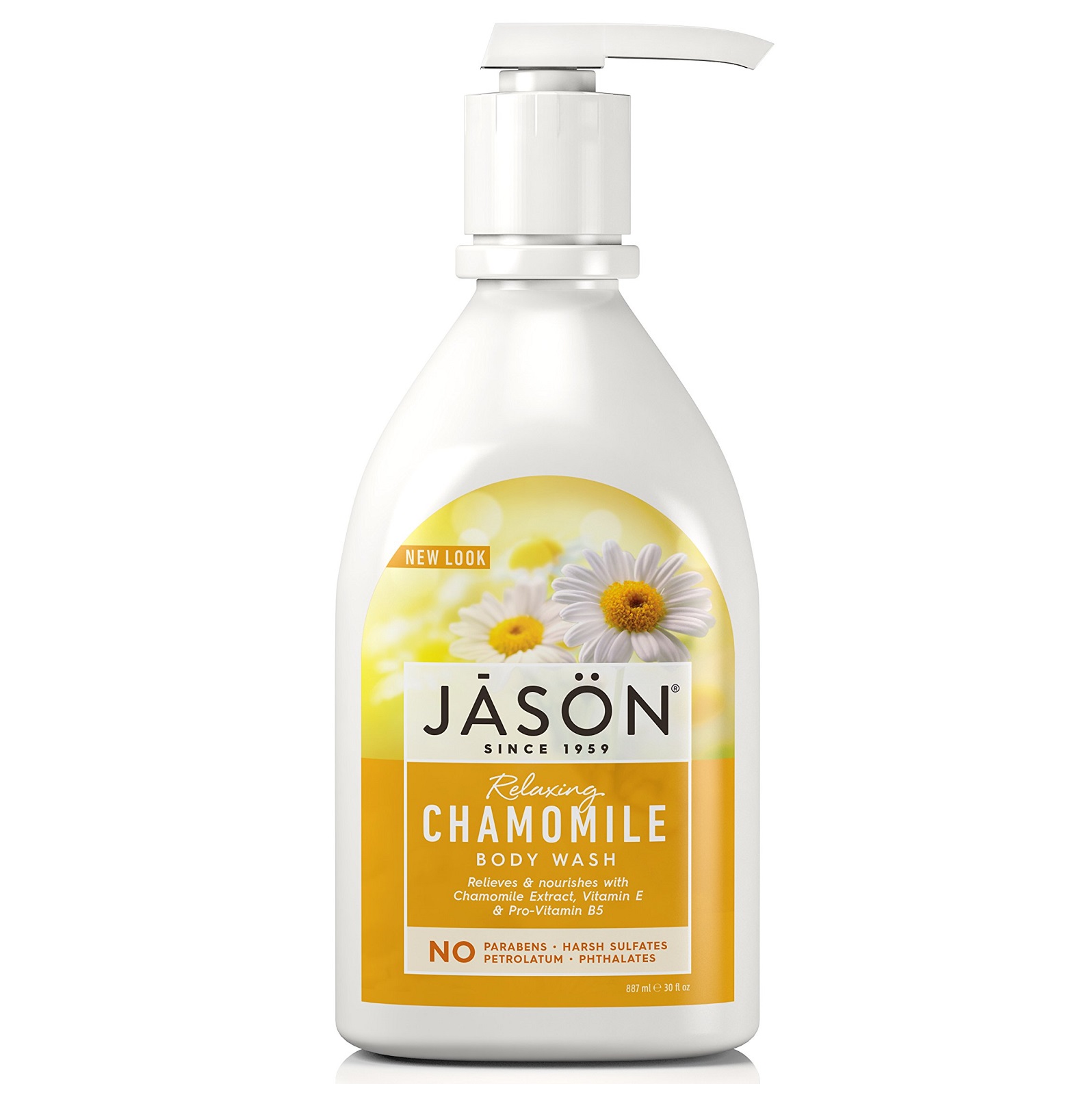 제이슨, 퓨어 내추럴 바디워시, 릴랙싱 캐모마일, 30 fl oz (887 ml)