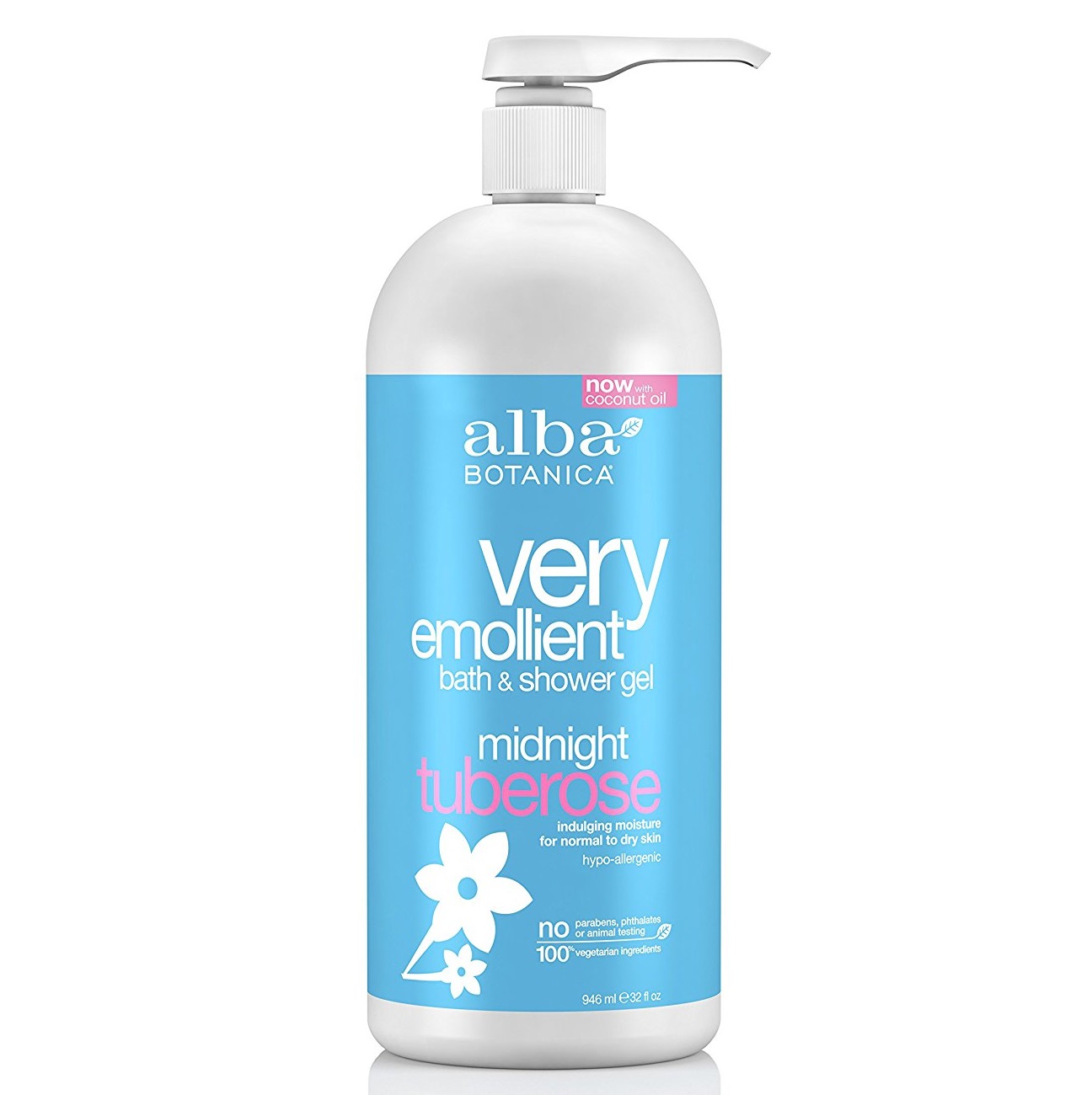 알바 보타니카, 베리 이몰리언트, 바디 배스 미드나이트 Tuberose, 32 fl oz (946 ml)