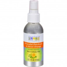 아우라카시아, 아로마테라피 미스트 (파출리/스위트오렌지), 4 fl oz (118 ml)