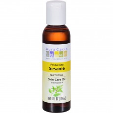 아우라카시아, 내추럴 스킨 케어 오일 (Sesame), 4 fl oz (118 ml)