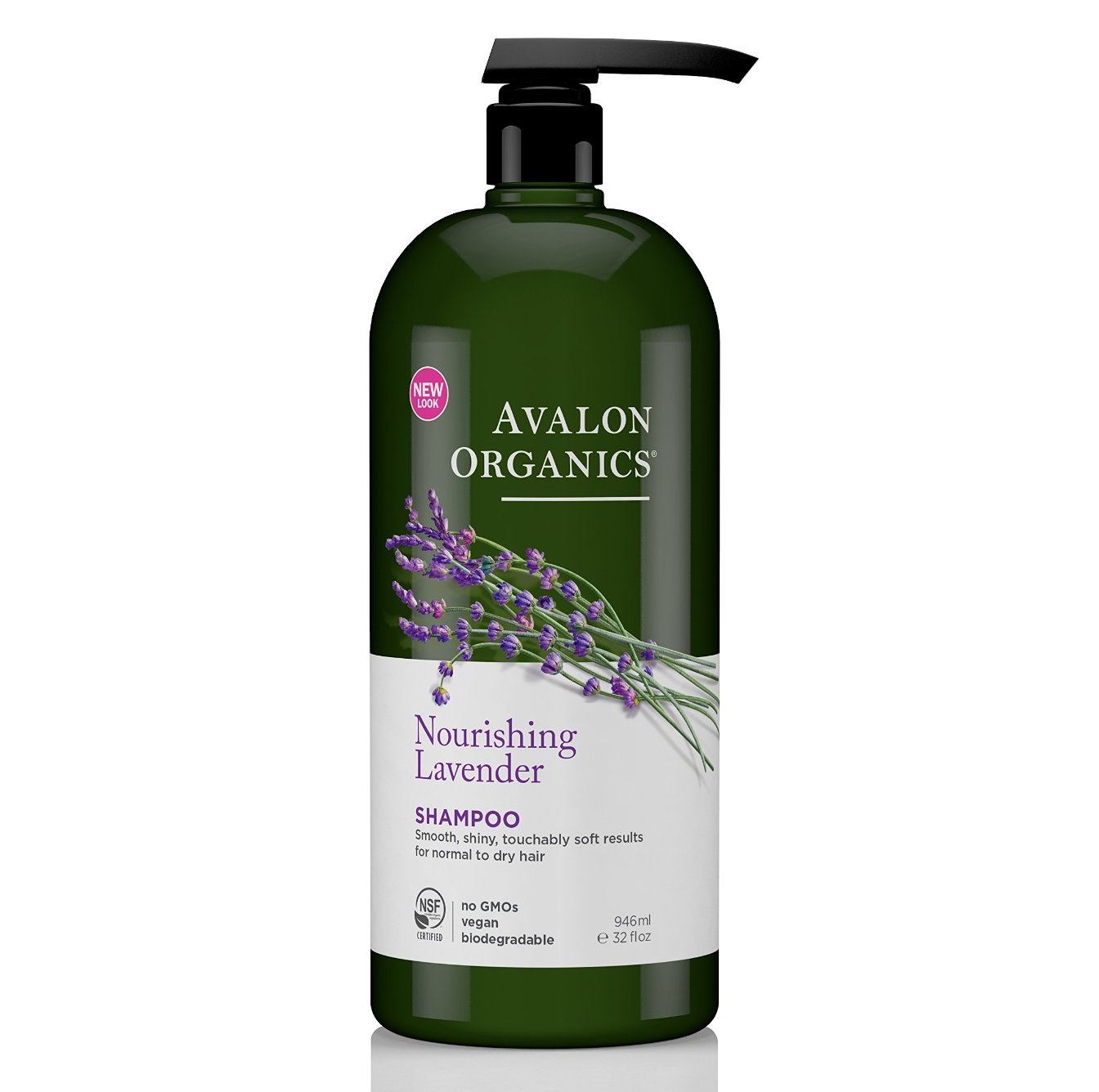 아발론 오가닉스, 라벤더 노리슁 샴푸 (대용량), 32 oz (946 ml)